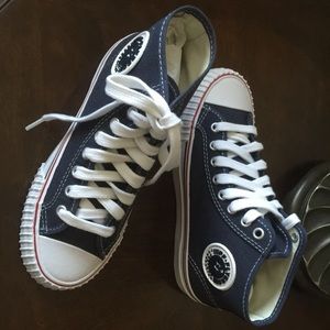 PF Flyers Center Hi Reiss Navy Blue White Mens Women’s Shoes NEW